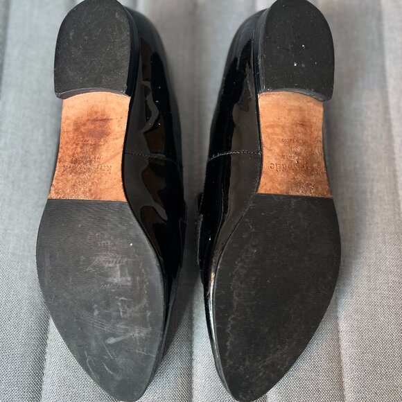 Kate Spade Corina Loafer Flats Black 8 Patent Leather - Picture 2 of 3